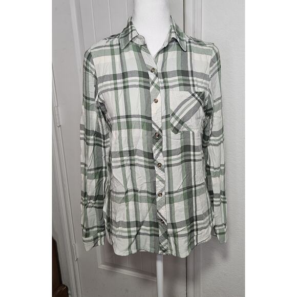 Universal Thread Women's Long Sleeve Flannel Button-Down Shirt Size XS Soft - Picture 1 of 12
